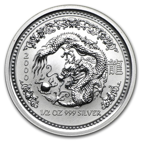 Silver Year Collection 2000 Australia 1/2 Oz Silver Year Of The Dragon BU (Series I) - APMEX®